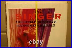 Singer Adjustable Red Dress Form Mannequin Modele 151 Fits Sizes 16-22 1/2 NIB