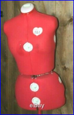 Singer Model 151 Adjustable Dress Form Mannequin Sewing Size 16 22 1/2