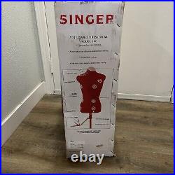Singer Sewing Adjustable Red Dress Form Mannequin Model 150 Fits Sizes 10-16