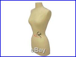 Size 2-4 Female Mannequin Manikin Dress Form +Black Wood Base FWPW-4 + BS-02BKX