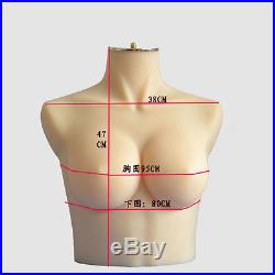 Soft realistic silicone breast form mannequin female tosor cleavage bra display