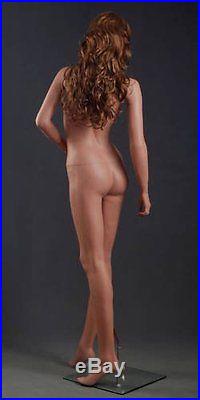 Stunning Sexy Female Full Body Fiberglass Realistic Mannequin Flesh Tone + Wi