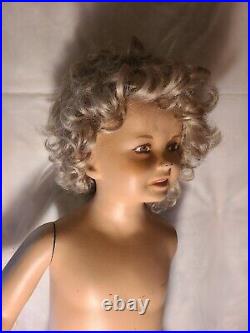 VINTAGE 1950 CHILD MANNEQUIN store display 33 Missing Arm STANDING nude