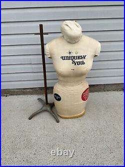VINTAGE Uniquely YouDRESS FORM MANNEQUIN female half Body 36 Tall On Stand