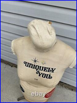 VINTAGE Uniquely YouDRESS FORM MANNEQUIN female half Body 36 Tall On Stand