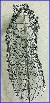 VTG Dress Form By Dritz Mid Century Wire Metal My Double Mannequin Tag Intact