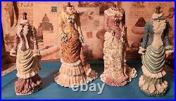 Victorian Treasures Mannequin Dress Form Resin Crystals Pearls Figurine X4