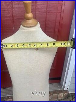 Vinatge Children Mannequin Dress Form Display Hard Foam Wooden Base Included