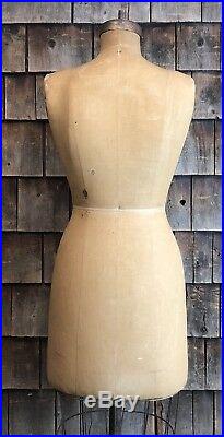 Vintage 1948 WOLF NY Model Dress FORM Size 12 Women Mannequin Cast Iron Base