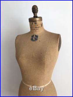 Vintage 1949 J. R. Bauman Dress Form Size 11