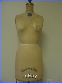 Vintage 1962 Jr Bauman Normal #7 Model Dress Form Mannequin Collaps-a-form Cage