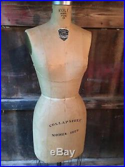 Vintage 1972 WOLF NY Model Dress FORM Size 8 Women Mannequin Cast Iron Base