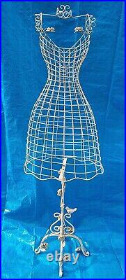 Vintage 58 Metal Wire Mannequin Frame Dress Form Display Rack