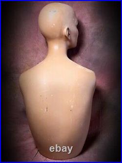Vintage 60s Mannequin Female Torso Display Distressed Bust Oddity Art Creepy