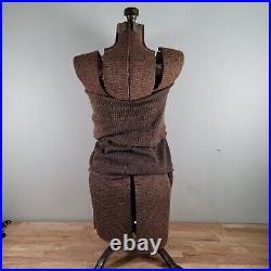 Vintage Acme Adjustable Dress Form Mannequin Cast Iron Stand Size A