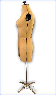 Vintage Adjustable Dress Form Mannequin On Collapsible Stand