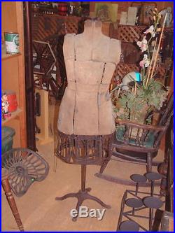 Vintage Antique 1800's, rare, Adjustable Cast Iron & steel Dress Form Mannequin
