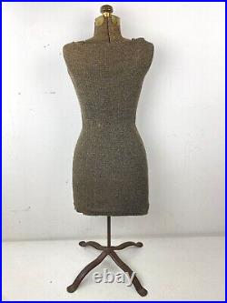 Vintage Antique ACME Deluxe Living / Dress Form Size A Adjustable Mannequin USA