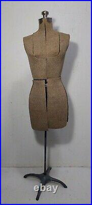 Vintage Antique Adjustable Dress Form Mannequin Cast Iron Base/Stand (Acme)