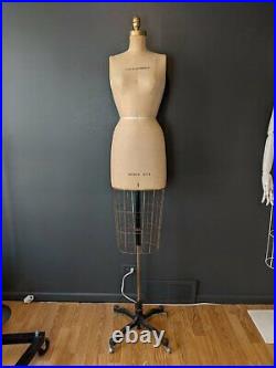 Vintage Antique Collapsible DRESS FORM Cage Mannequin Display XS Extra Small