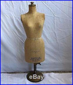 Vintage BAUMAN Normal Model Form Inc NY HALF SCALE DRESS FORM 14 Mannequin