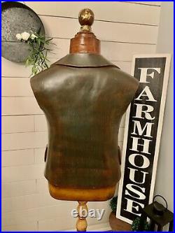 Vintage Blackheat Golf Club Dress Form Mannequin Plaid Vest And Tie 5 Tall