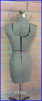 Vintage De Luxe Penneys ADJUSTABLE DRESS FORM Mannequin Sewing Dress Form Sz JR