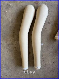 Vintage Dress Form Mannequin Detachable Arm Size 10 Cloth Fabric, See Details