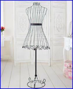 Vintage Dress Form Metal Mannequin Sew Dressmaker Decorative Display Functional