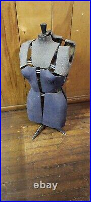 Vintage Female Dress Form 50s Sally Stitch Seamstress. Adjust Body, Stand