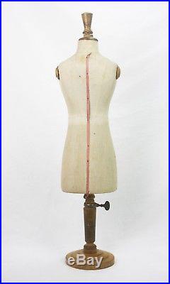 Vintage French Miniature Table Top Mannequin Dress Form ca1920