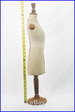 Vintage French Miniature Table Top Mannequin Dress Form ca1920