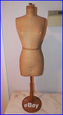 Vintage French Stockman Paris Table Top Small Dress Form Mannequin 28 Petite