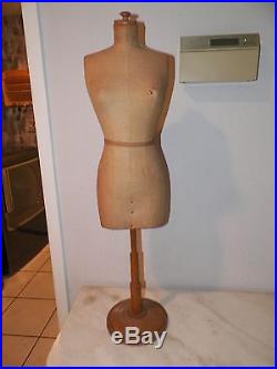 Vintage French Stockman Paris Table Top Small Dress Form Mannequin 28 Petite