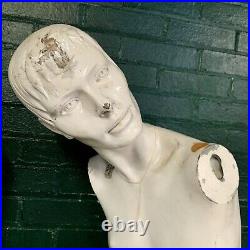 Vintage GRENEKER Female Distressed Woman Mannequin Torso Creepy Weird Oddity