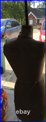 Vintage J R Bauman Form Dress Form NYC Model 1952 Cast Iron Base