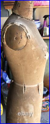 Vintage J R Bauman Form Dress Form NYC Model 1952 Cast Iron Base