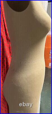 Vintage Ladies Half Body Dress Form (Unbranded) With Wolf Stand