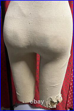 Vintage Ladies Half Body Dress Form (Unbranded) With Wolf Stand