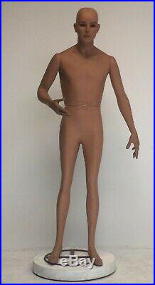 Vintage Male 50's 60's Mannequin Complete Glass Eyes EXCL Condition Original