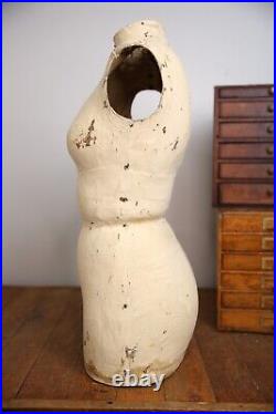 Vintage Mannequin Dress Form Bust Half Body female Clothing Display Antique