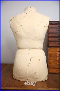 Vintage Mannequin Dress Form Bust Half Body female Clothing Display Antique