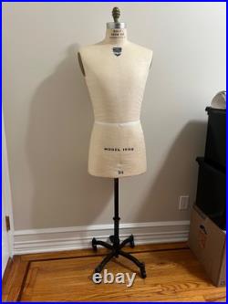 Vintage Men's Wolf Form Mannequin Dress Form Size 40