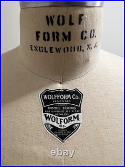 Vintage Men's Wolf Form Mannequin Dress Form Size 40