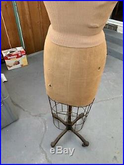 Vintage Palmenburg Cavanaugh Collapsible Dress Form Mannequin Model 1954