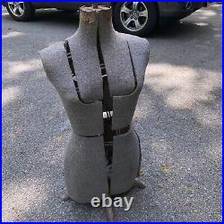 Vintage Seamstress Adjustable Dress Form Mannequin & Stand