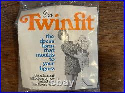 Vintage Sears Twinfit Size B Blue Wire Women's Adjustable Dress Form New WithBox