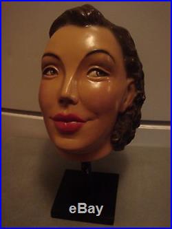 Vintage Store Mannequin Head Display Art Deco Mid Century Home Decor
