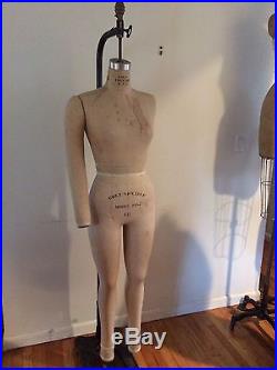 Vintage WOLF DRESS FORM MANNEQUIN #10 Full form with legs and moveable arm