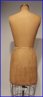 Vintage Wolf Professional Dress Form Model 1941 Size 12